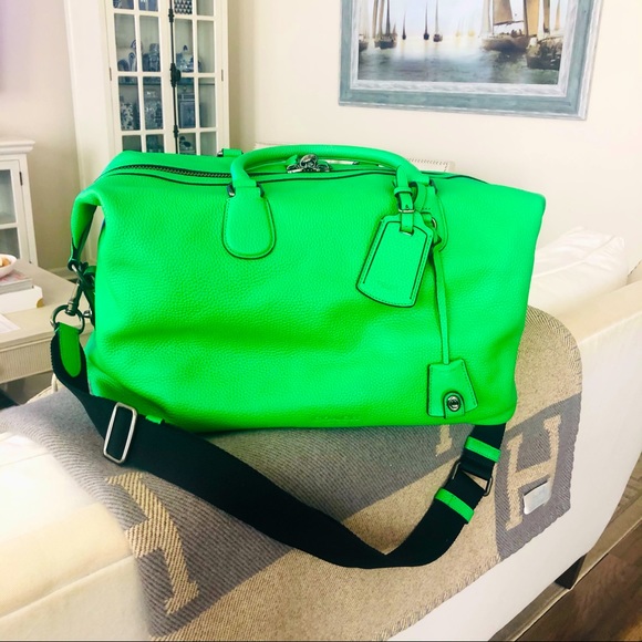 Coach Other - Coach Explorer Green Pebbled Leather Duffle Bag